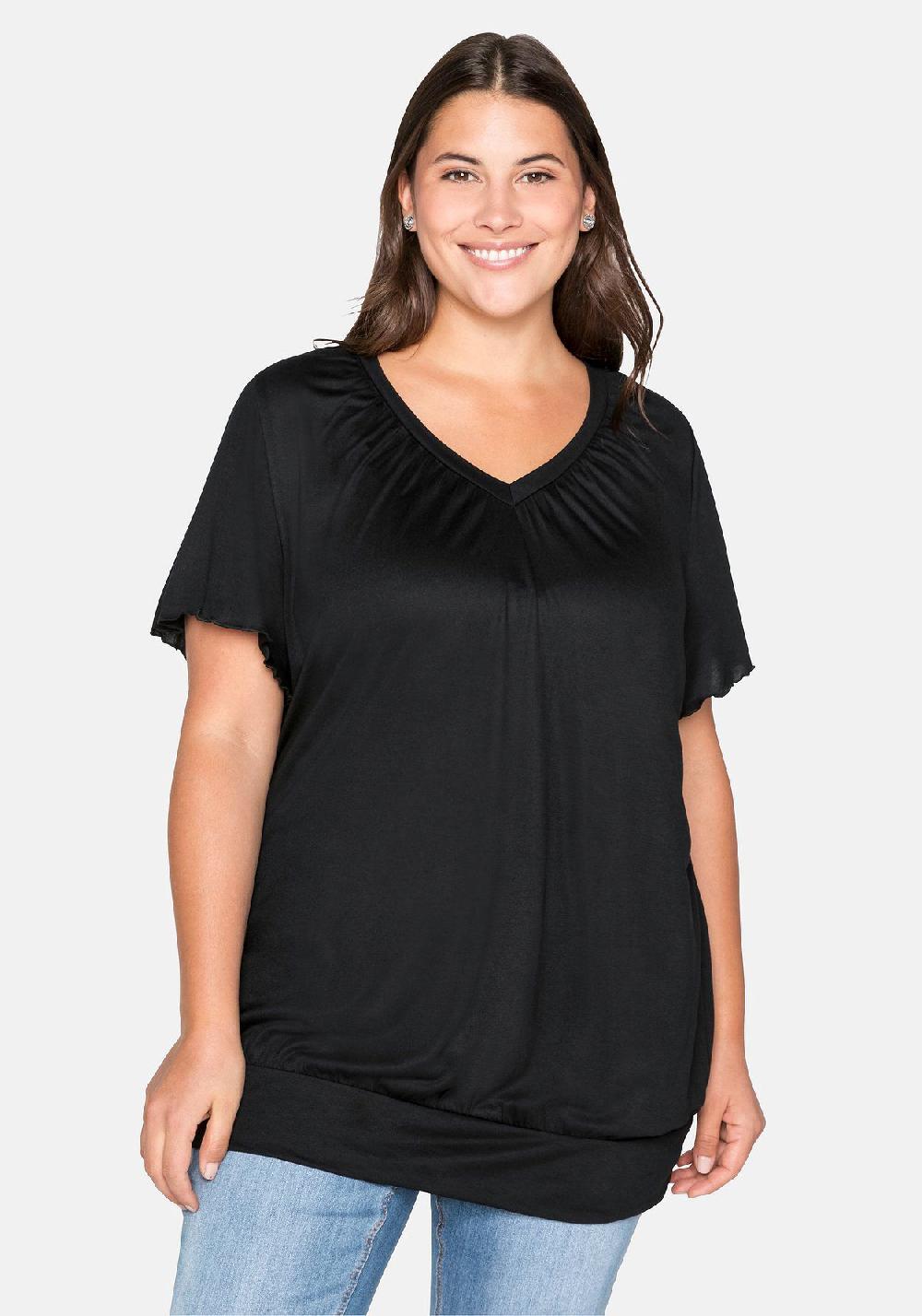 sheego T-Shirt mit Flügelärmeln Bis zu 60% Rabatt