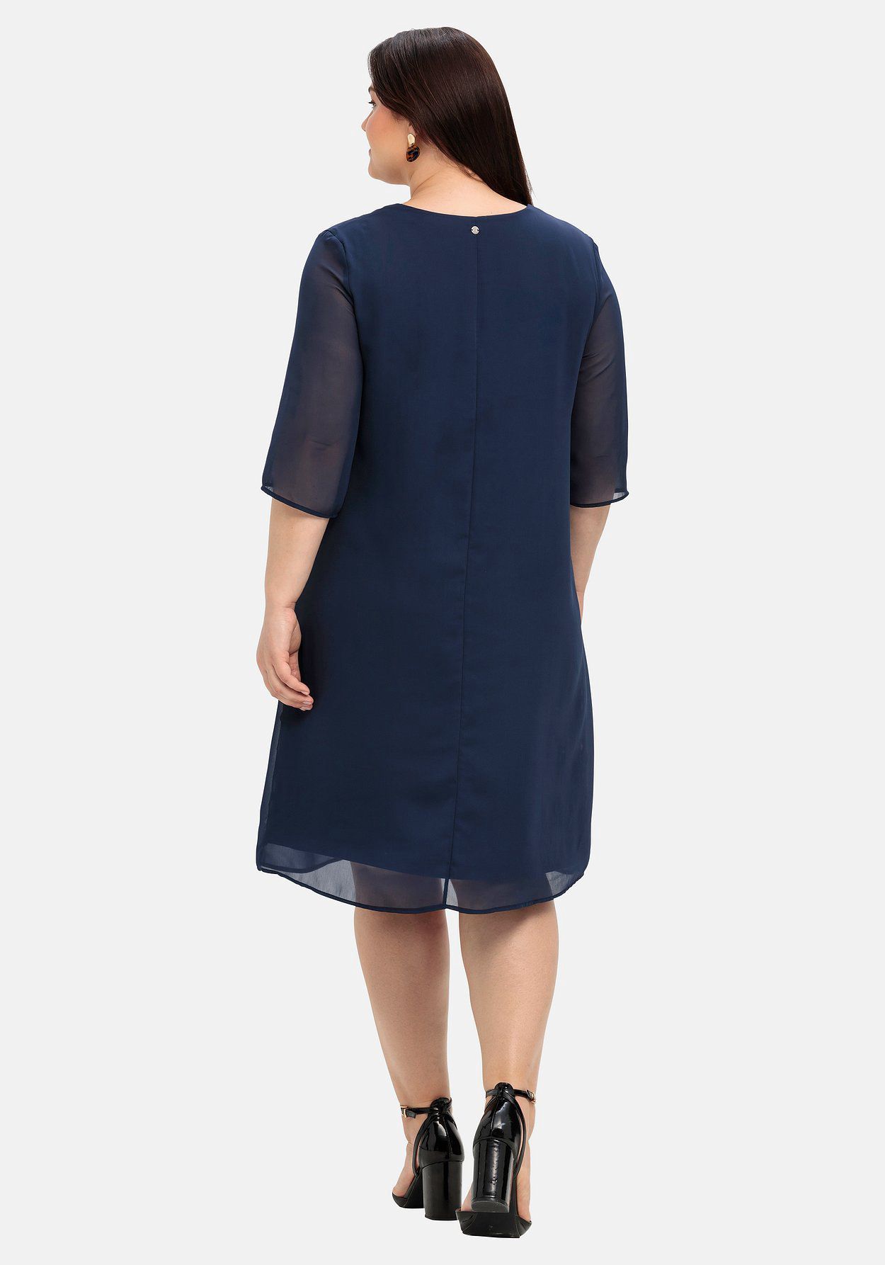 sheego Kleid im Layerlook aus Chiffon und Viskose Bis zu 65% Rabatt