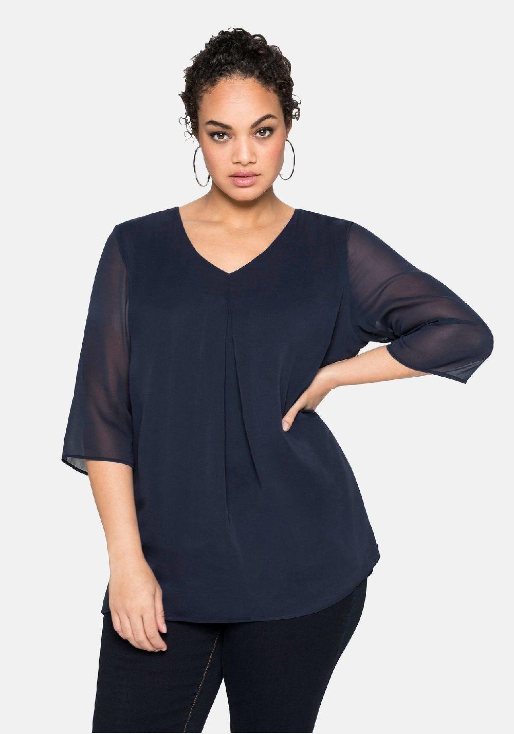 sheego Tunika im Lagenlook mit Chiffon Sonderangebot der Fabrik
