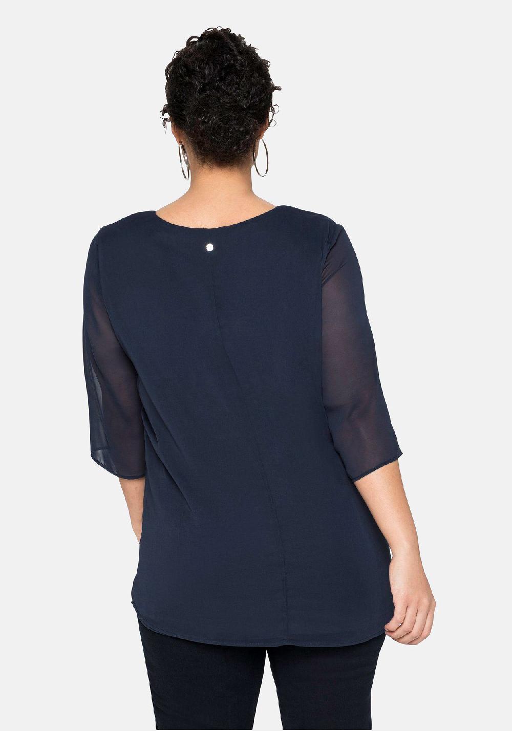 sheego Tunika im Lagenlook mit Chiffon Sonderangebot der Fabrik