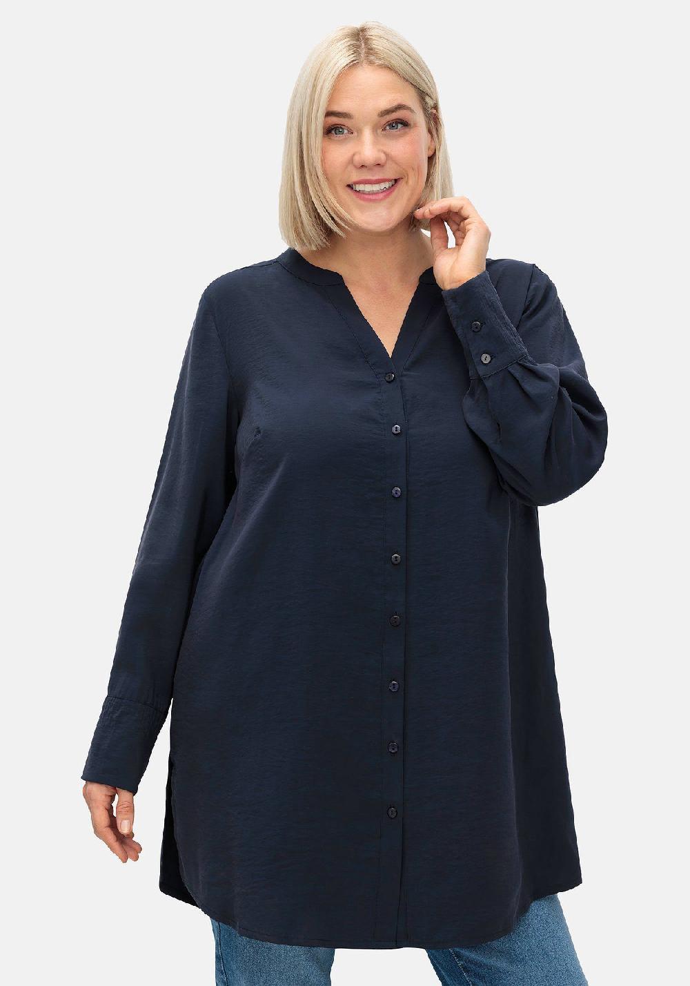 sheego Longbluse mit Raffung am Rückenteil Super Rabatt