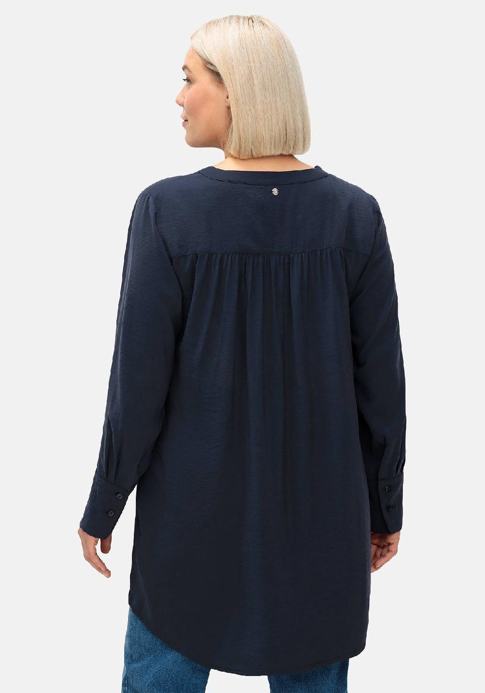 sheego Longbluse mit Raffung am Rückenteil Super Rabatt