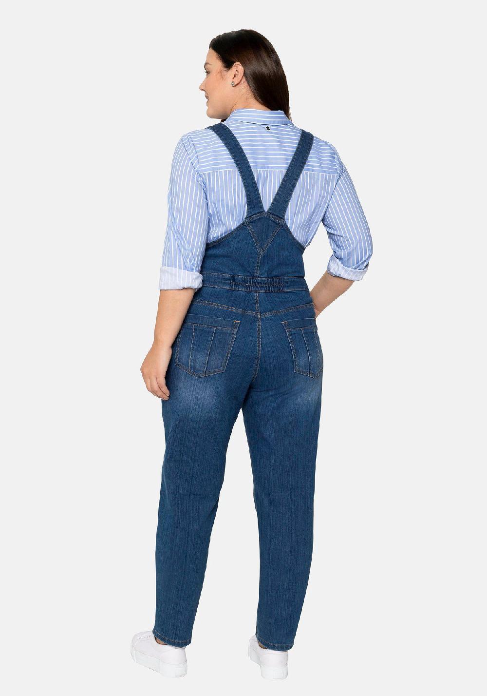 sheego Jeans-Latzhose in Latzform aus elastischem Baumwollmix Begrenzt auf 3 Tage
