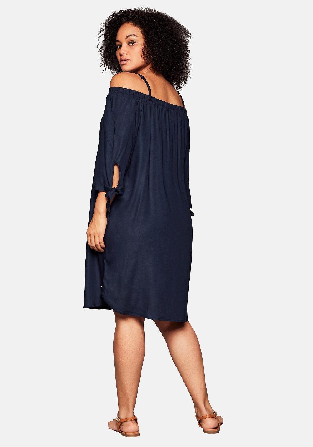 sheego Strandkleid im Carmen-Look mit schmalen Trägern Im Verkauf