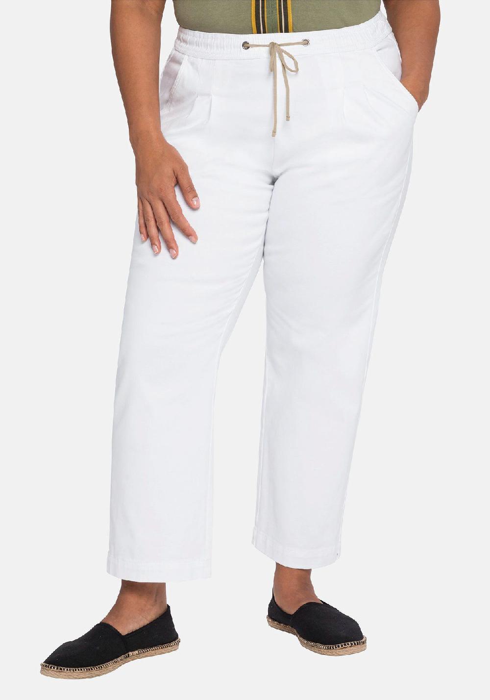 sheego Joggpants mit dehnbarem Bund und Bindeband 2025