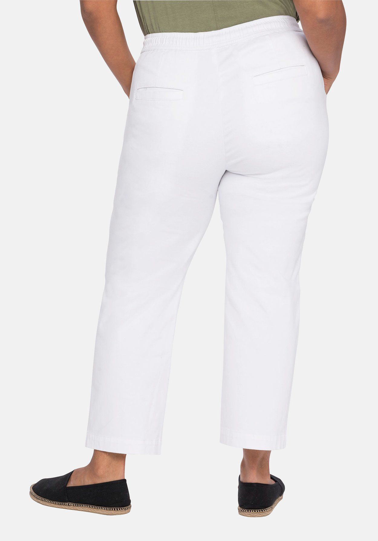 sheego Joggpants mit dehnbarem Bund und Bindeband 2025