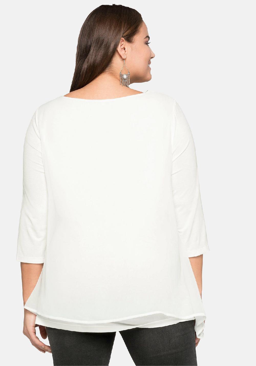 sheego Blusenshirt in leichter A-Linie mit Zipfelsaum Angebote