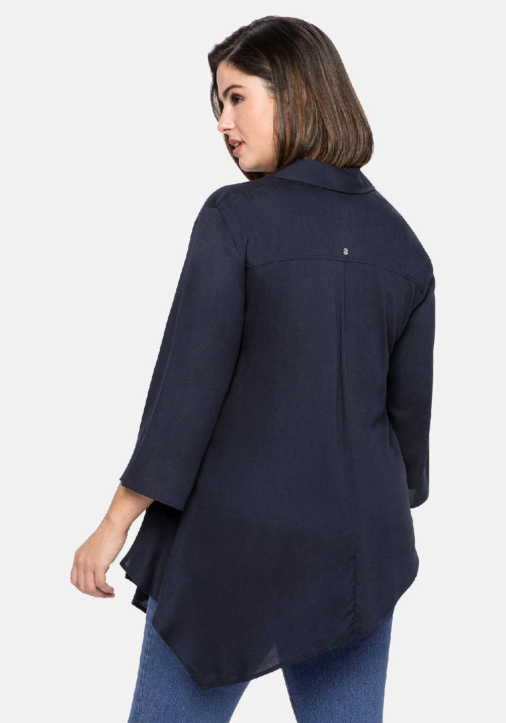 sheego Bluse mit asymmetrischem Saum in Zipfelform Kostenloser Versand