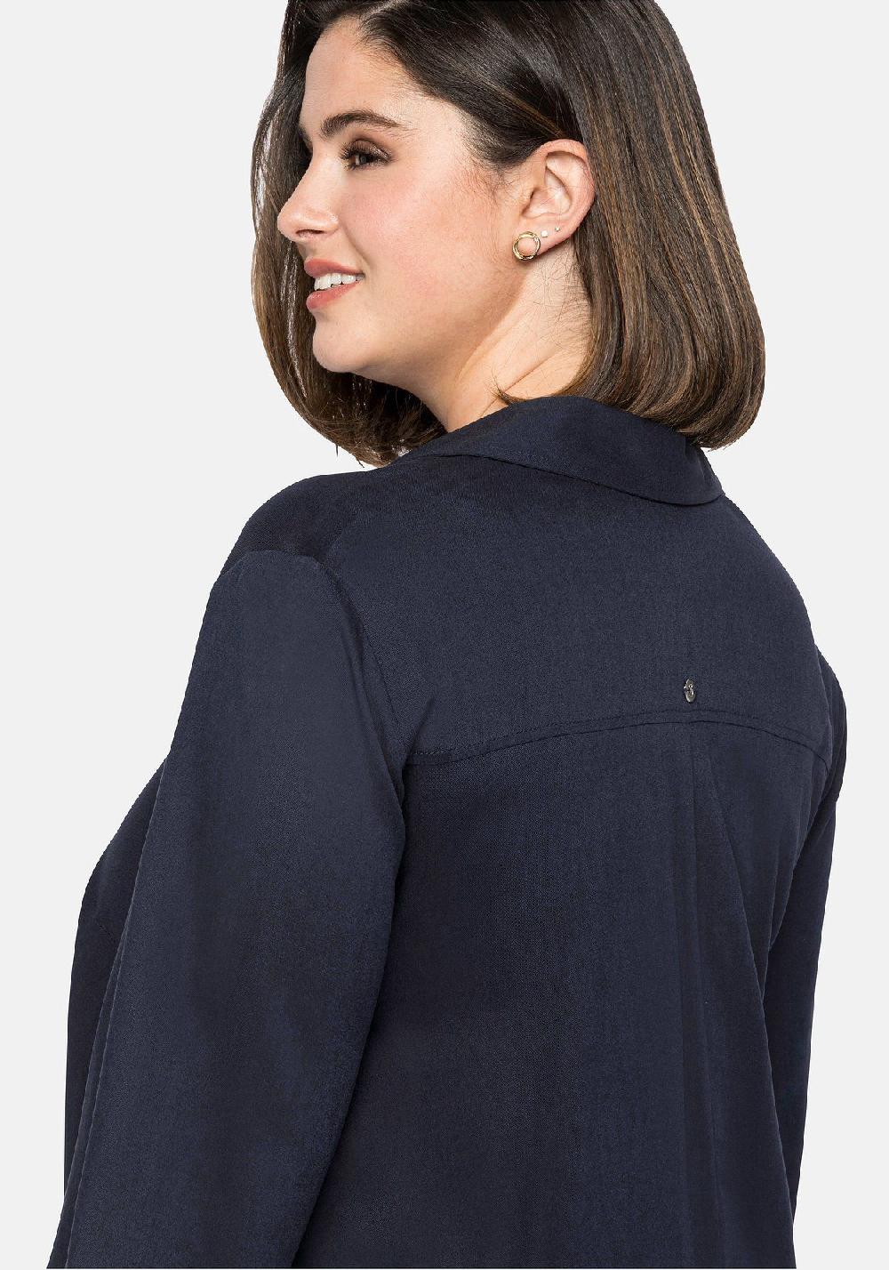 sheego Bluse mit asymmetrischem Saum in Zipfelform Kostenloser Versand