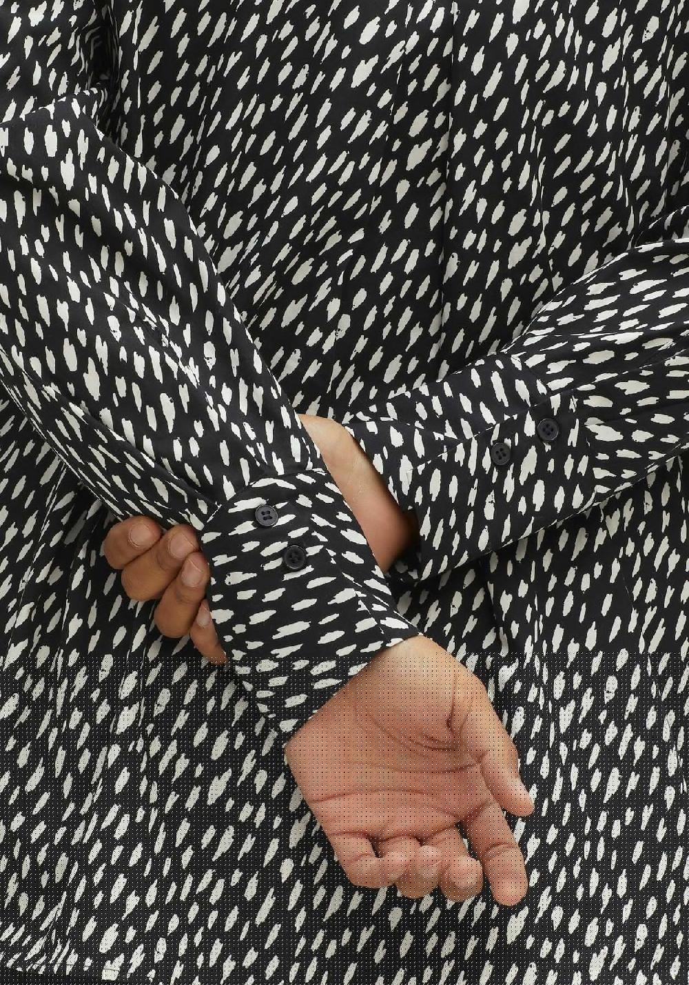 sheego Hemdbluse mit Alloverdruck aus Popeline-Qualität Fabrikpreis