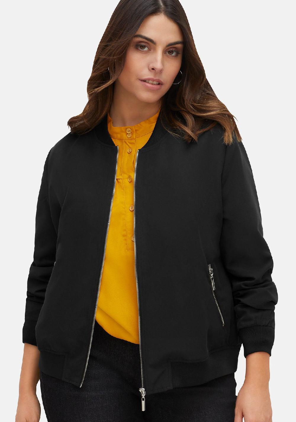 sheego Blouson mit Rippbündchen und Reißverschluss Günstig kaufen