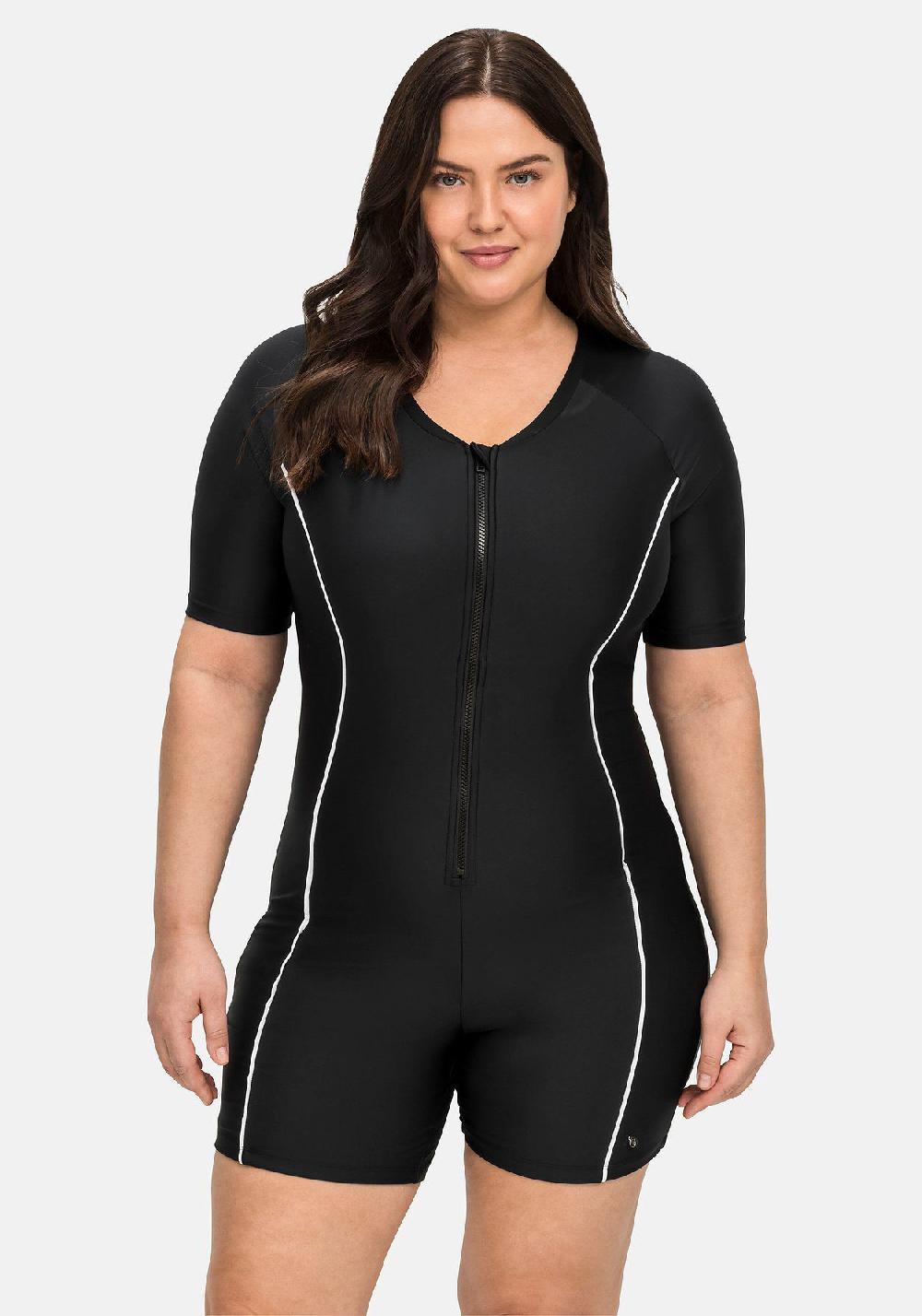 sheego Schwimmanzug mit kurzem Ärmel und kurzem Bein Großer Ausverkauf