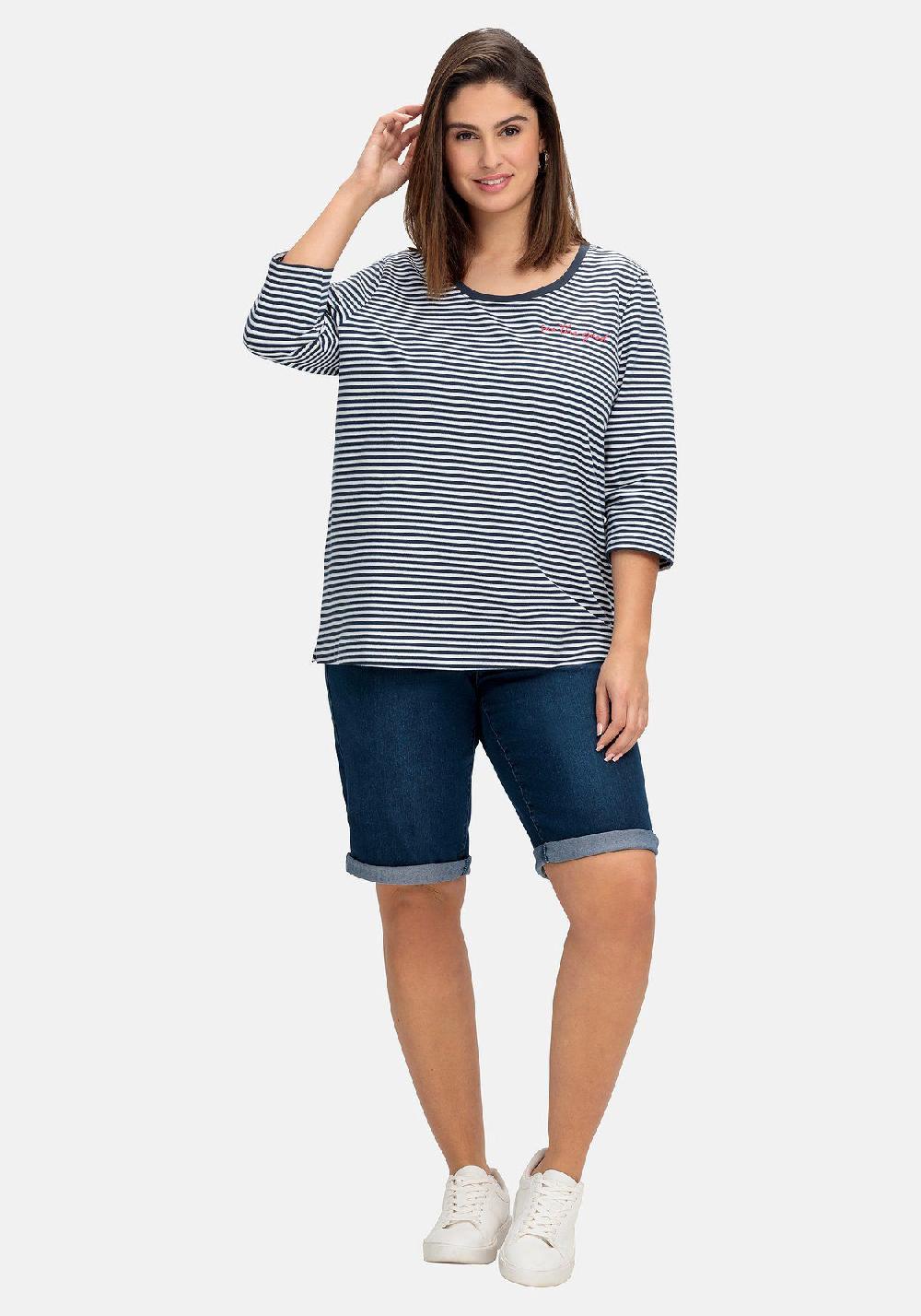 sheego Jeans-Bermudas mit Gummibund im Doppelpack Begrenztes Angebot
