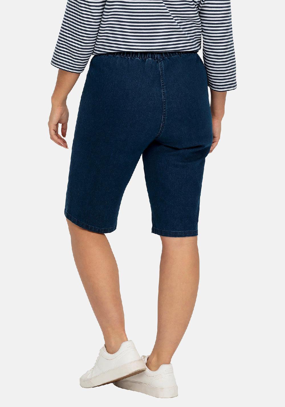 sheego Jeans-Bermudas mit Gummibund im Doppelpack Begrenztes Angebot