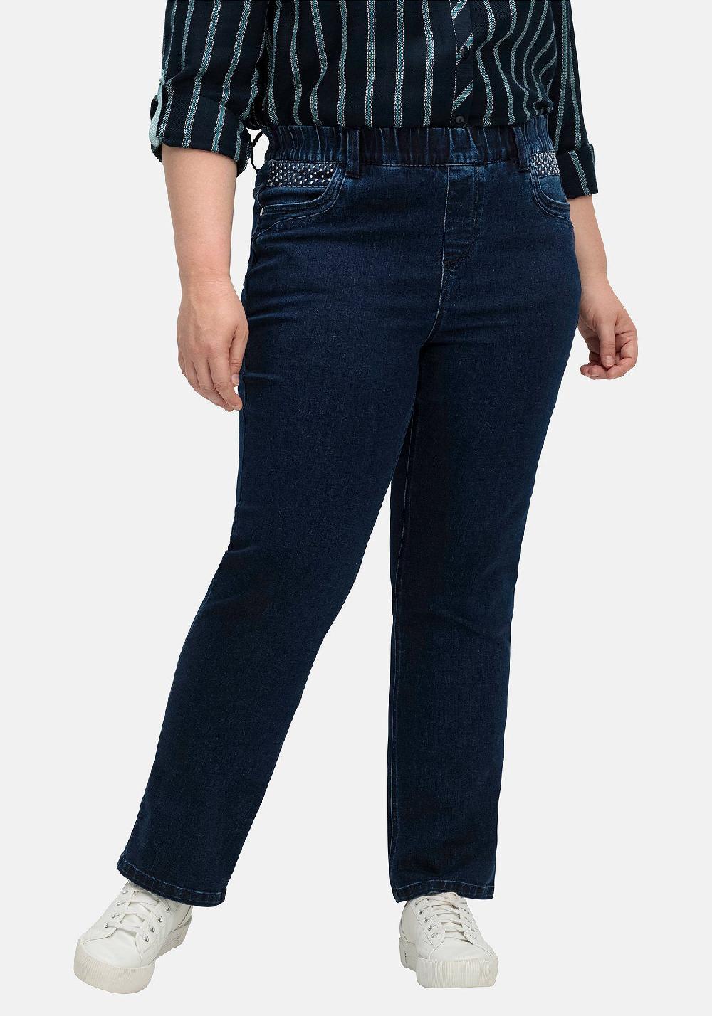 sheego Gerade Jeans mit Powernetz-Einsatz Saisonschlussverkauf