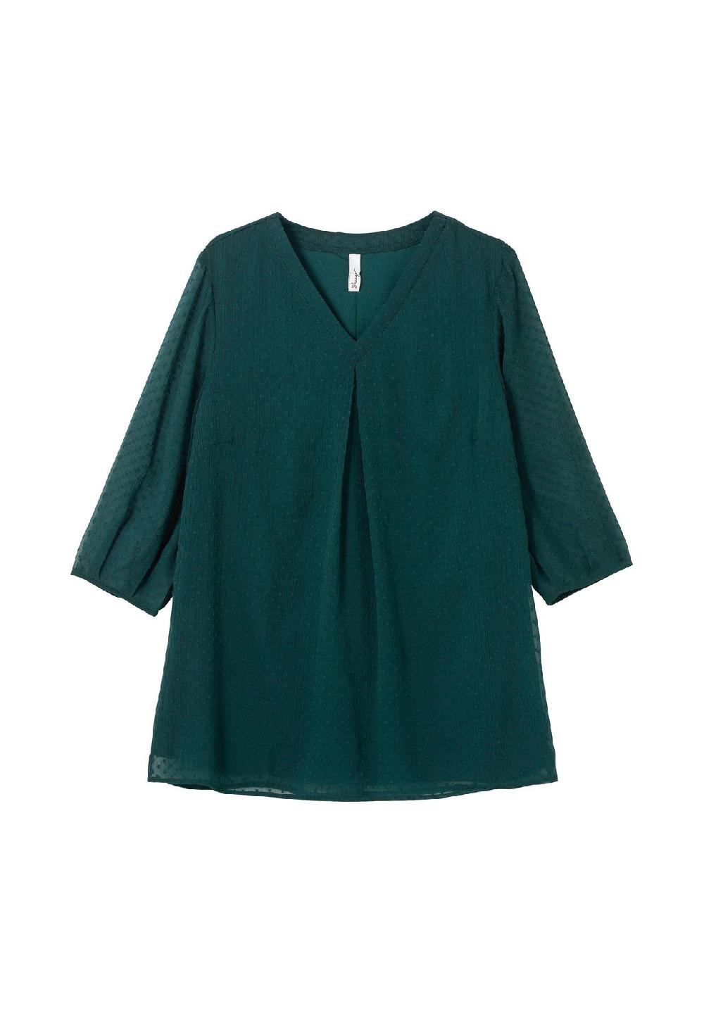 sheego Tunika mit Chiffon-Ärmeln und eingewebtem Muster Osterangebot