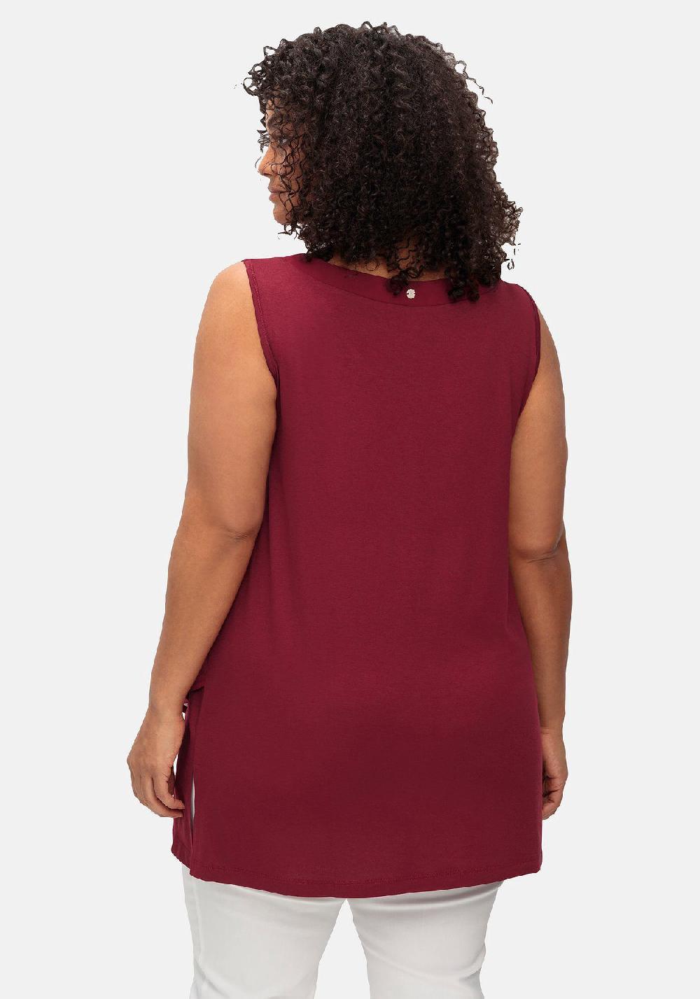 sheego Top mit Chiffon und blickdichtem Jersey Vatertagsangebot
