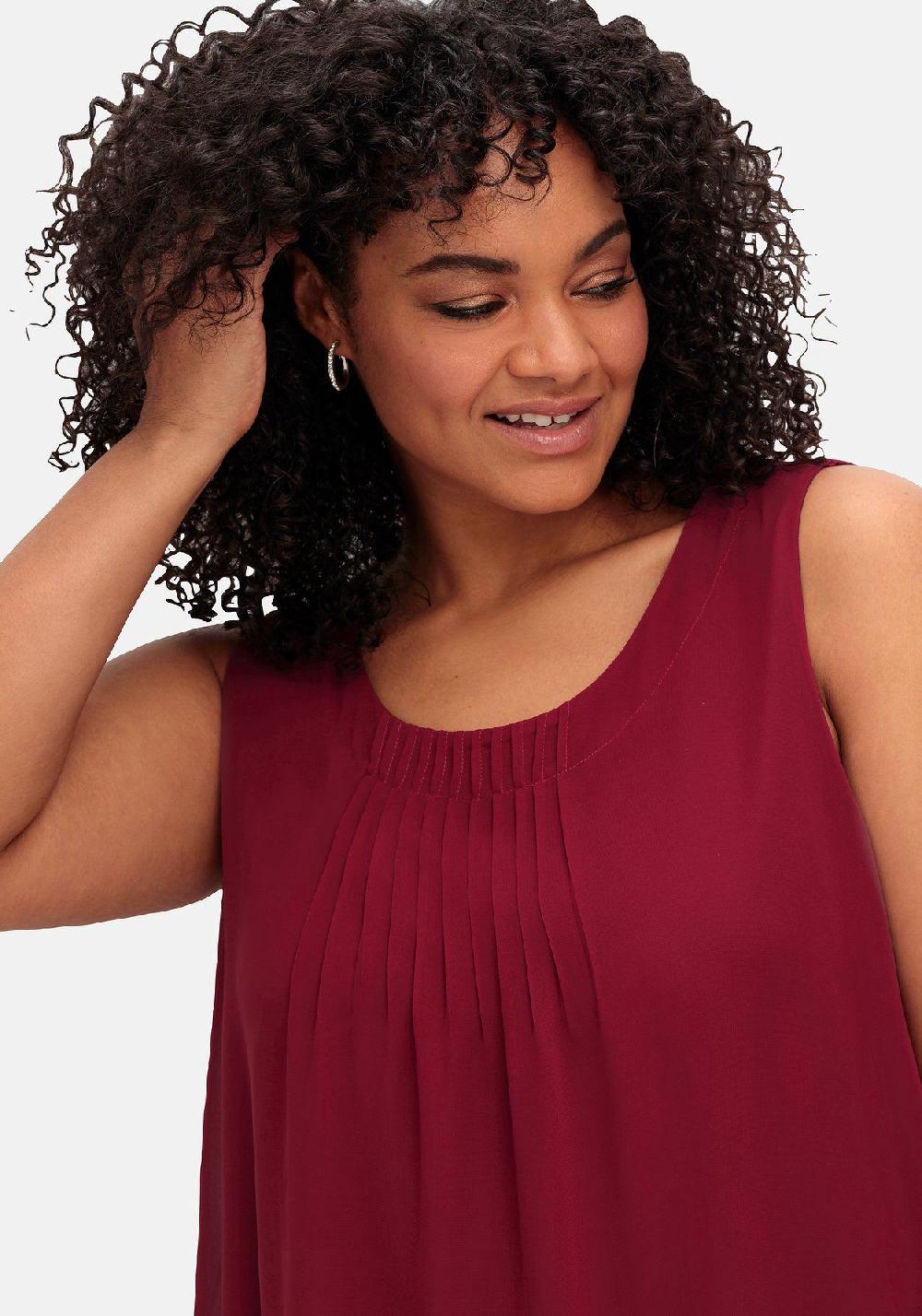 sheego Top mit Chiffon und blickdichtem Jersey Vatertagsangebot