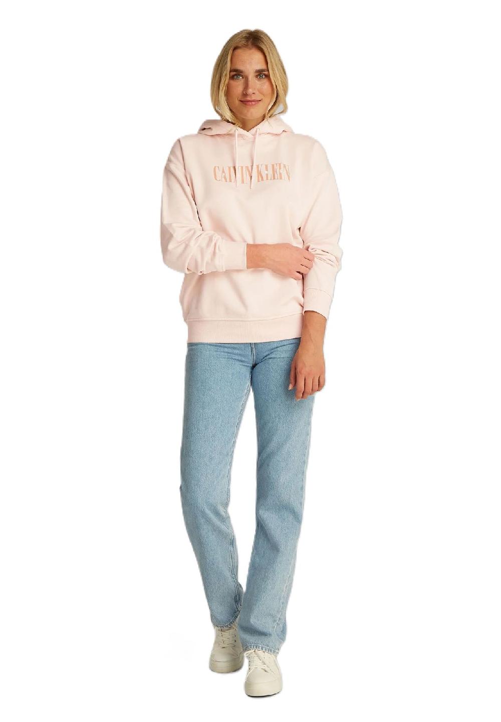 Calvin Klein Jeans Hoodie Rippbündchen Baumwolle für Damen Top Angebot