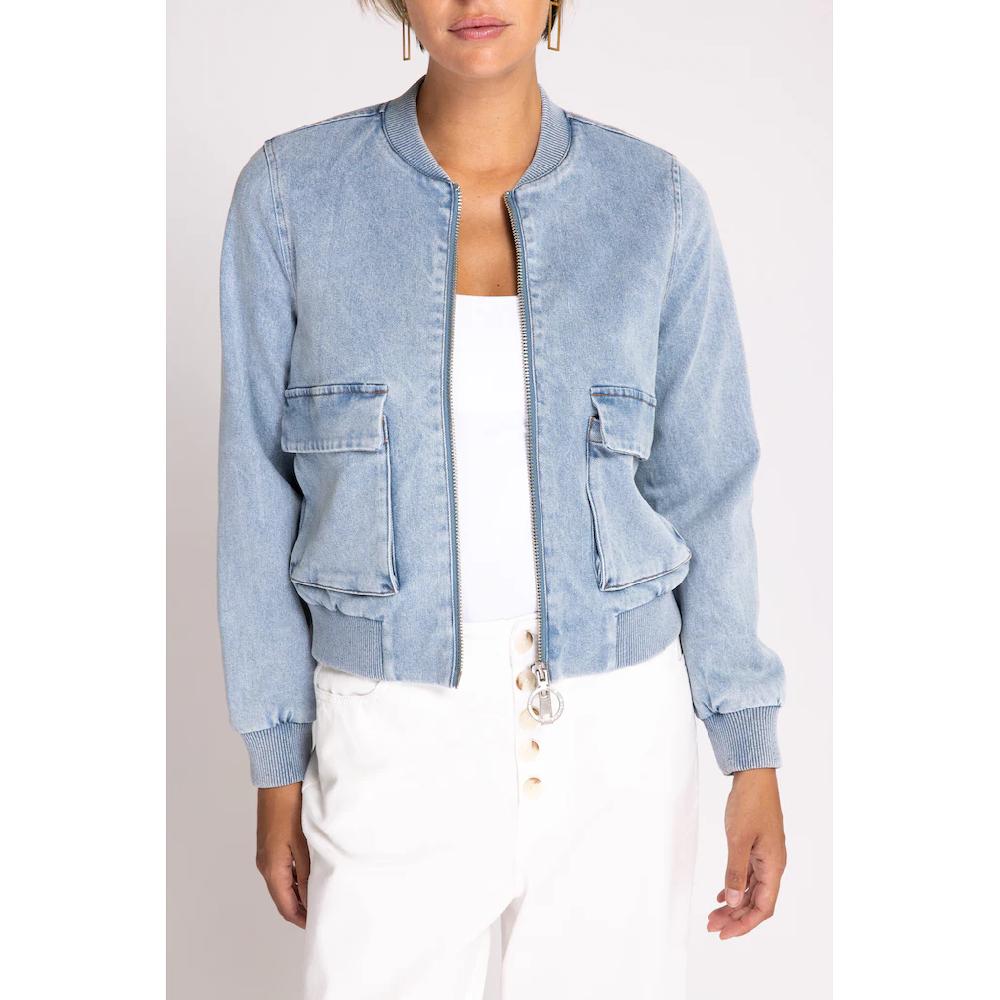 Zhrill Blouson in Unifarbe Neueste Stile