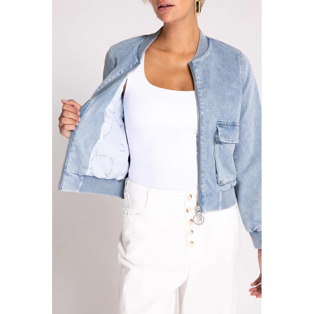 Zhrill Blouson in Unifarbe Neueste Stile