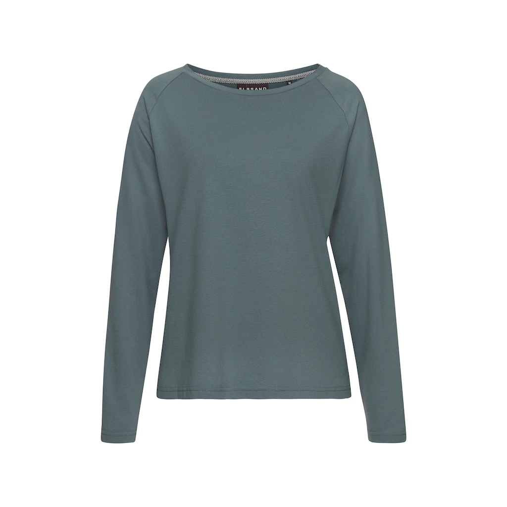 Elbsand Longsleeve »Tinna« mit Logodruck hinten Langarmshirt aus Baumwoll-Mix sportlich-casual Bis zu 60% Rabatt