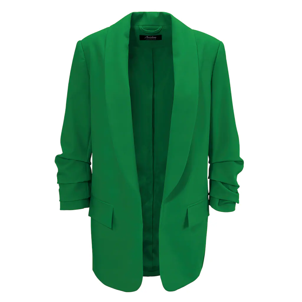 Aniston SELECTED Longblazer mit modischem Reverskragen und gerafften Ärmeln - NEUE KOLLEKTION Riesige Rabatte
