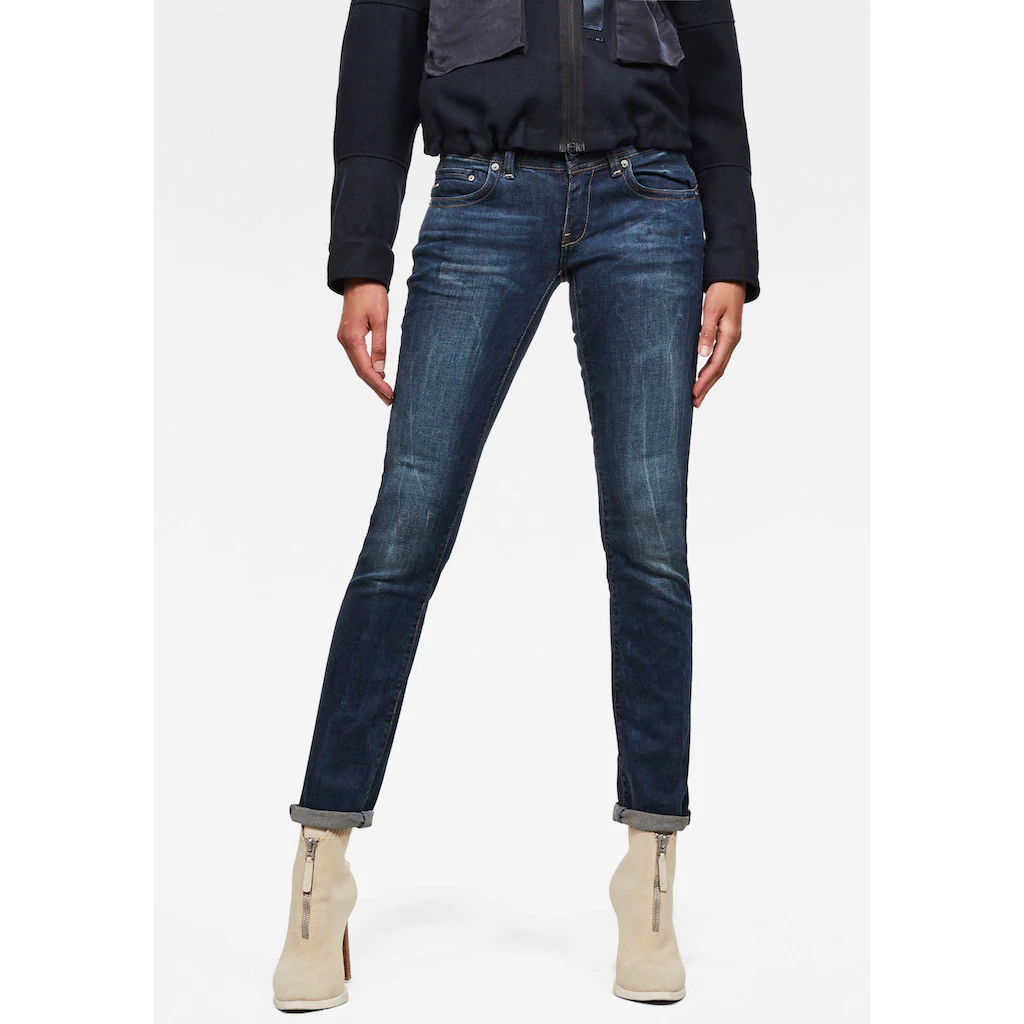 G-STAR Straight-Jeans »Midge« 5-Pocket-Design mit markanten Steppnähten
