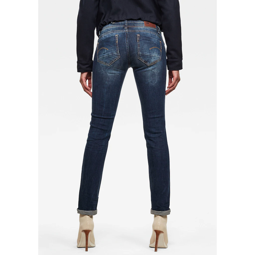 G-STAR Straight-Jeans »Midge« 5-Pocket-Design mit markanten Steppnähten Rabatte dieses Monats