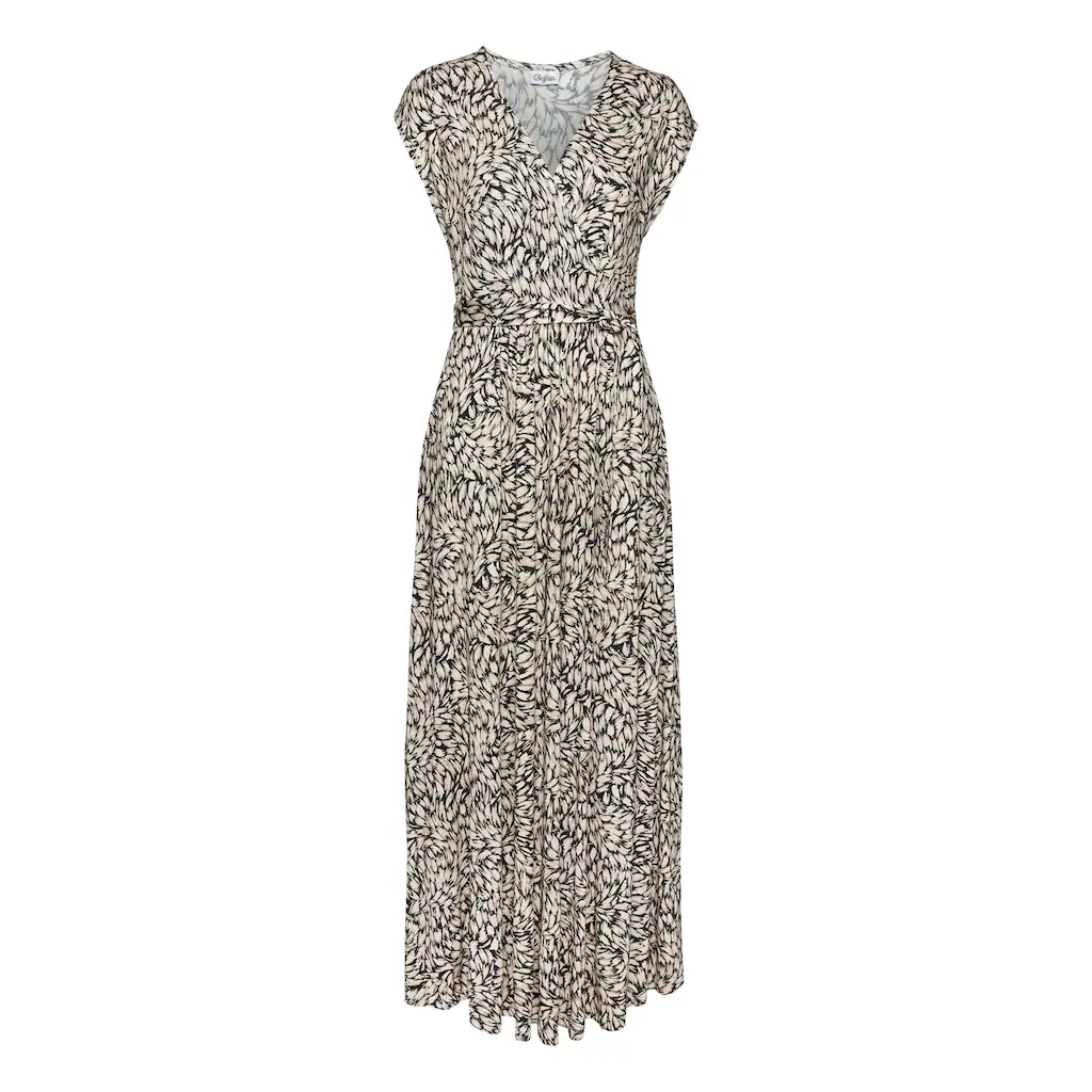 Buffalo Maxikleid (mit Bindegürtel) mit Alloverdruck Sommerkleid mit Taschen Strandkleid 2025