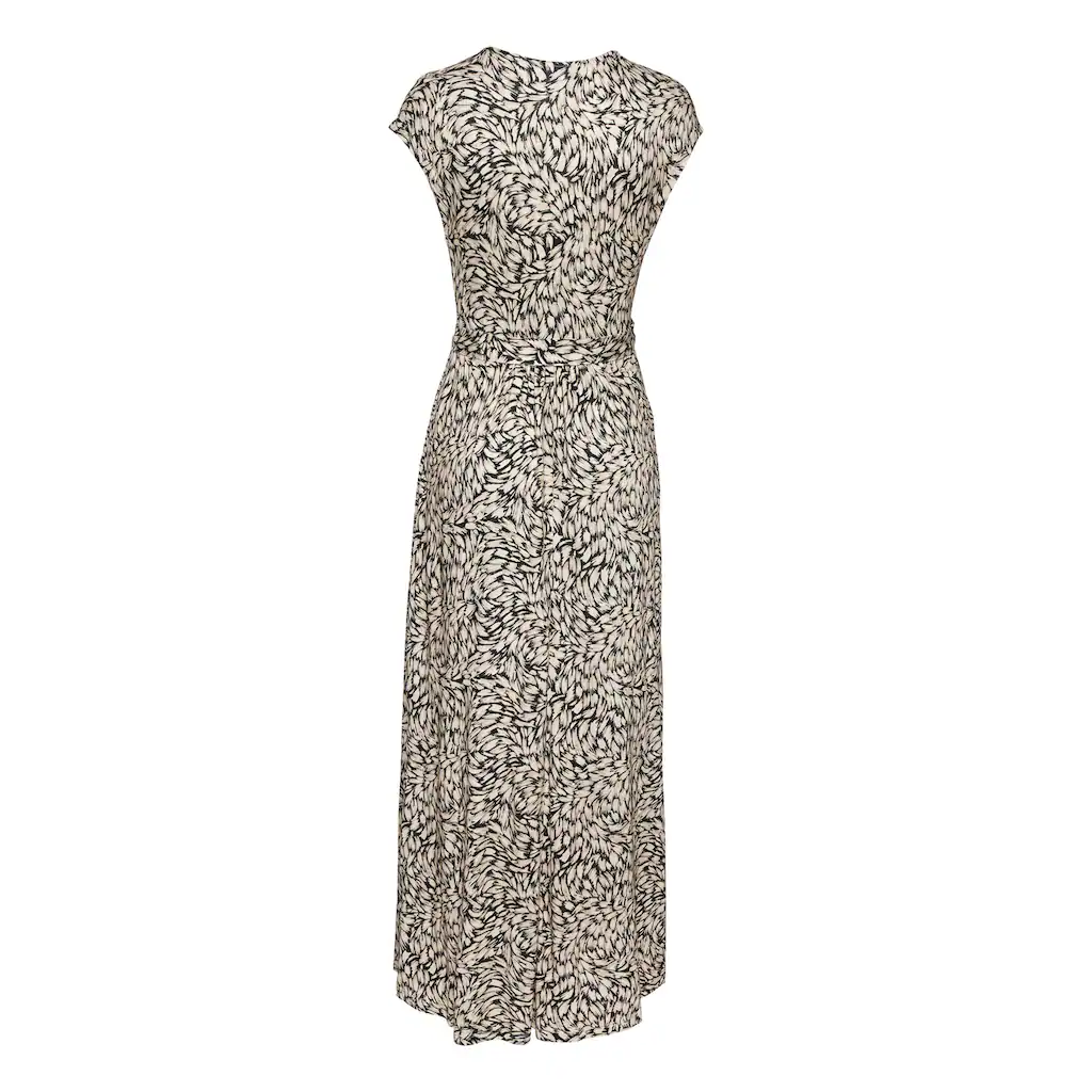 Buffalo Maxikleid (mit Bindegürtel) mit Alloverdruck Sommerkleid mit Taschen Strandkleid 2025