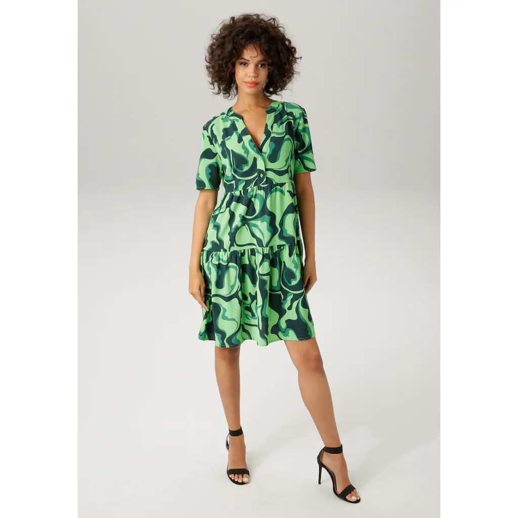 Aniston CASUAL Sommerkleid mit farbenfrohem graphischem Druck