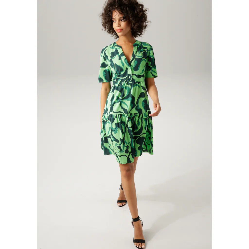 Aniston CASUAL Sommerkleid mit farbenfrohem graphischem Druck Outlet