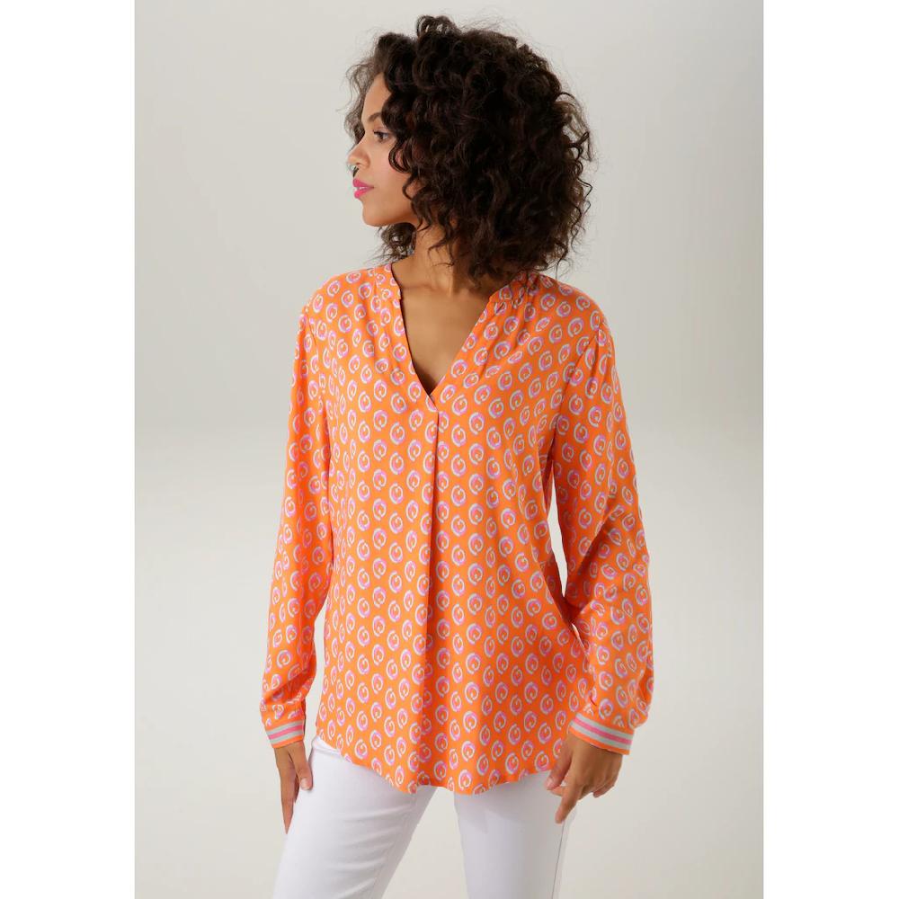 Aniston CASUAL Schlupfbluse mit extravagantem graphischem Druck