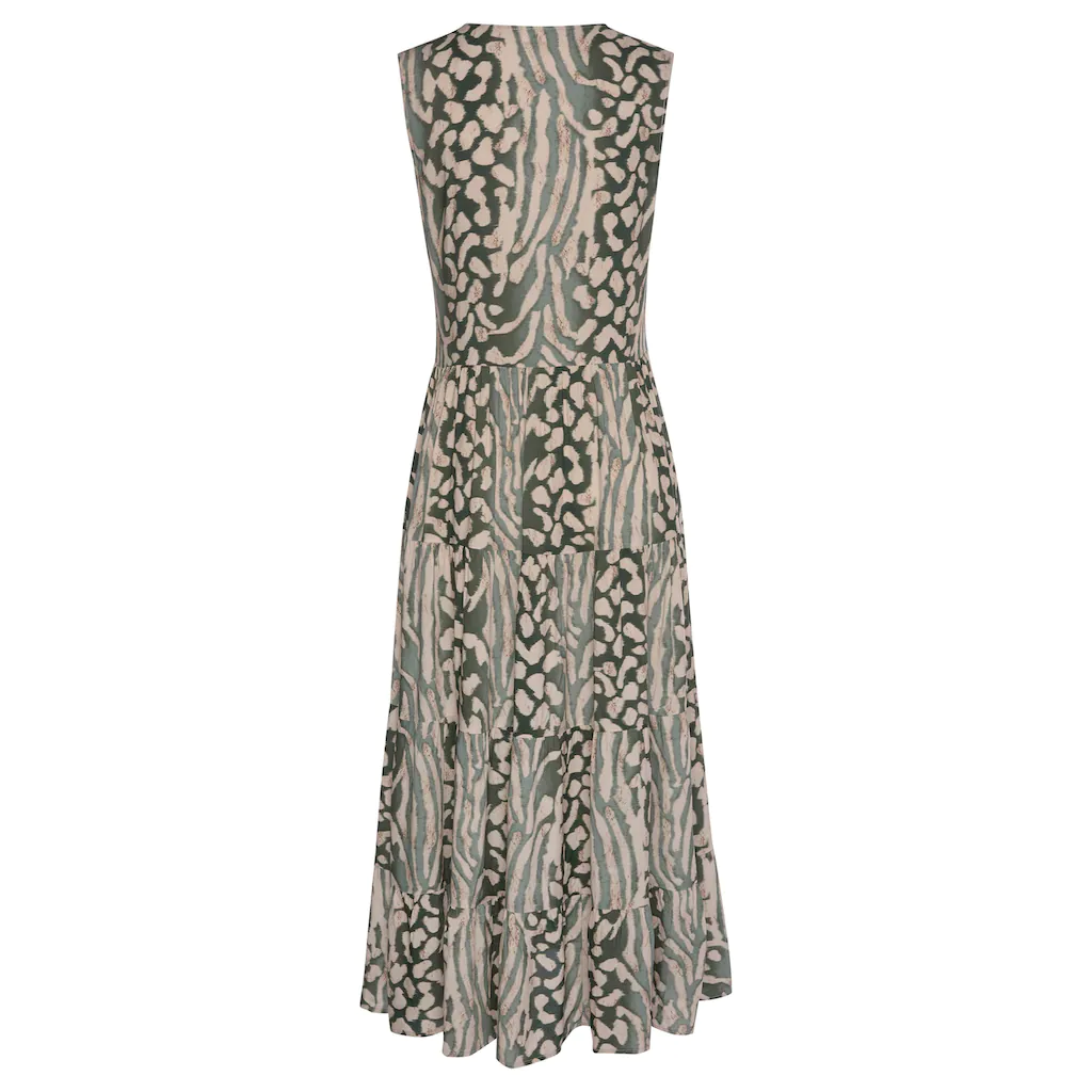 LASCANA Maxikleid mit Animalprint und Knopfleiste Sommerkleid Strandkleid Versandkostenfrei
