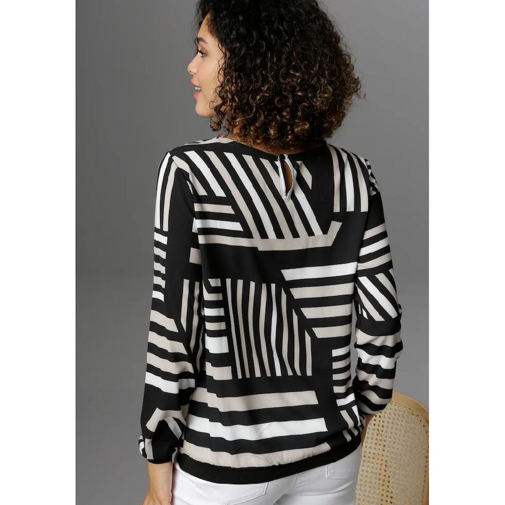 Aniston SELECTED Shirtbluse mit grafischem Muster Begrenztes Angebot