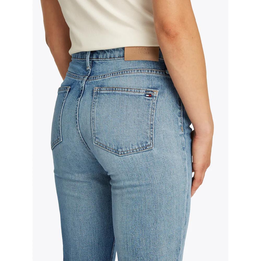 Tommy Hilfiger Bootcut-Jeans »Bootcut Regular Waist« mittlere normale Leibhöhe mit Bügelfalten mit Nieten Exklusivangebot