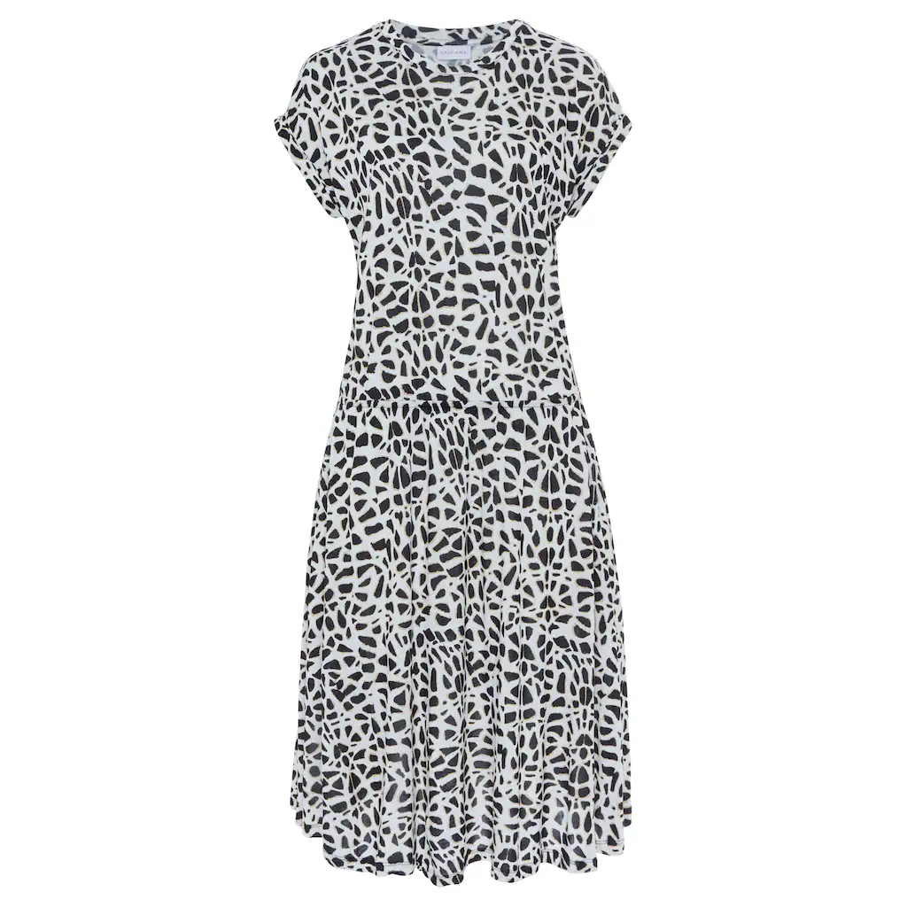 LASCANA Jerseykleid mit Animalprint kurzärmliges Sommerkleid casual-chic Black Friday