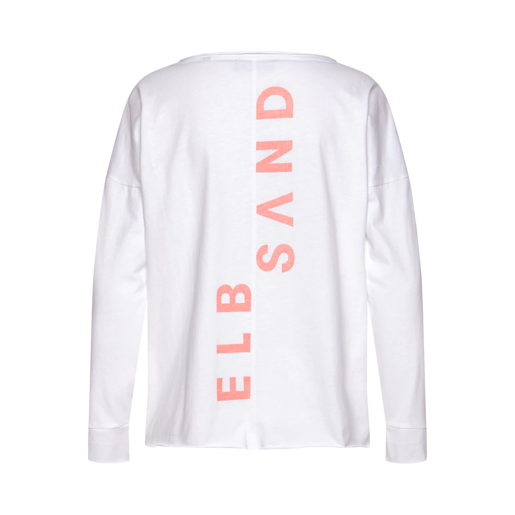 Elbsand Langarmshirt »Raina« mit Logoprint hinten Longsleeve aus Baumwoll-Mix Heißer Verkauf