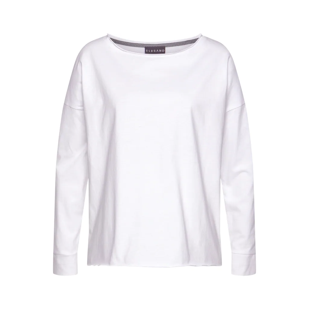 Elbsand Langarmshirt »Raina« mit Logoprint hinten Longsleeve aus Baumwoll-Mix Heißer Verkauf