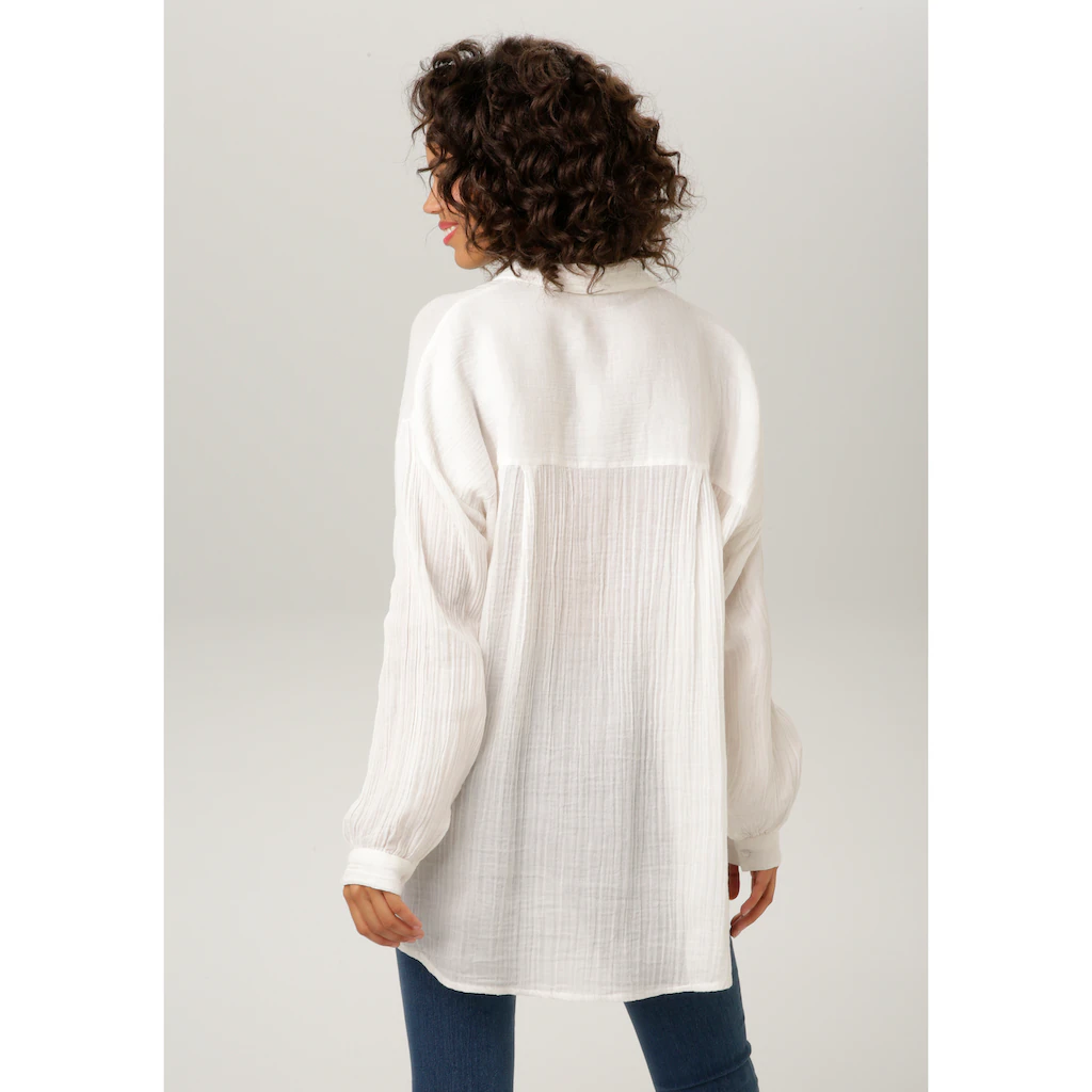 Aniston CASUAL Hemdbluse in trendiger Musselin-Qualität Blitzangebot