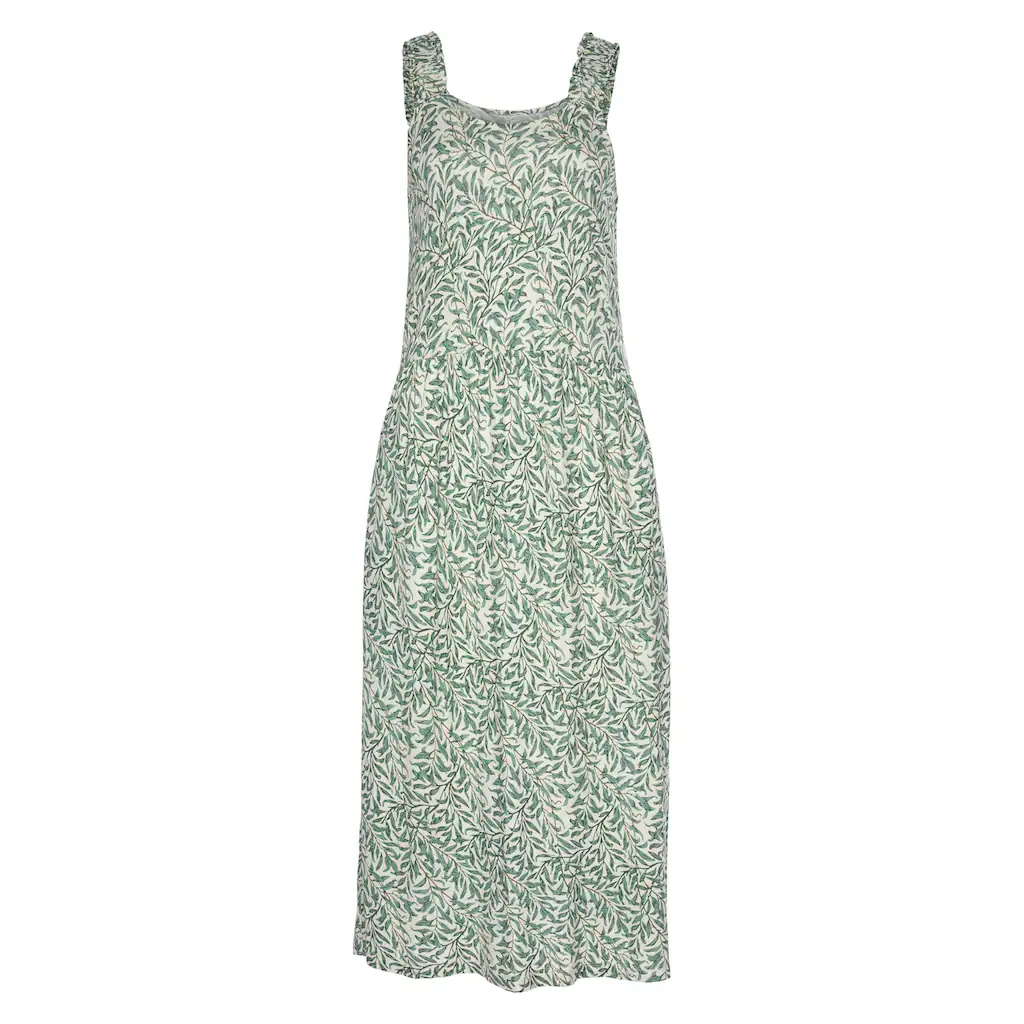 Beachtime Jerseykleid mit Blätterdruck und Taschen leichtes Strandkleid Sommerkleid Neuheiten