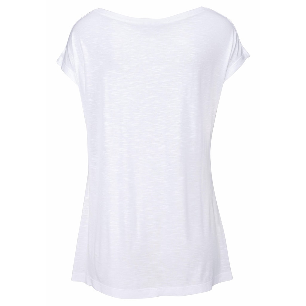 LASCANA Strandshirt mit Print und glänzendem Effekt Ethno-Look casual Letzte 3 Tage