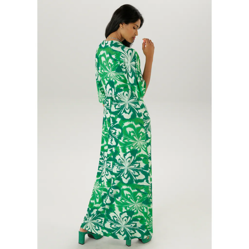 Aniston SELECTED Maxikleid mit weiten 3/4-langen Ärmeln - NEUE KOLLEKTION Bis zu 60% Rabatt