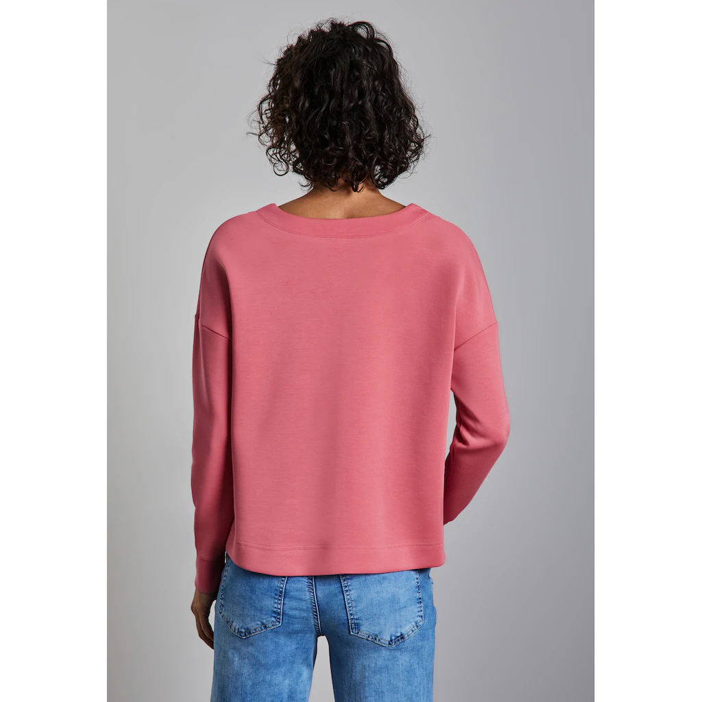 STREET ONE Langarmshirt mit V-Ausschnitt Discount Store für neue Produkte