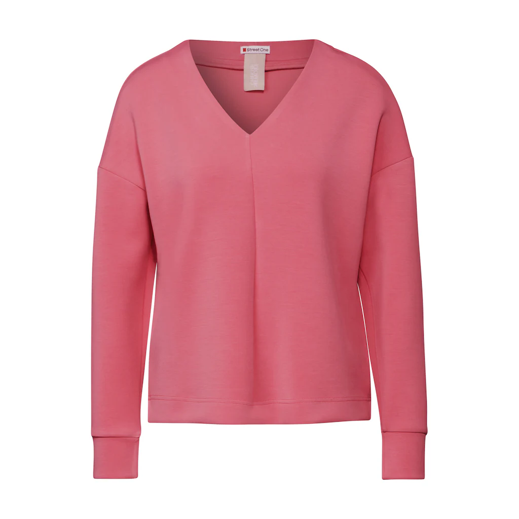 STREET ONE Langarmshirt mit V-Ausschnitt Discount Store für neue Produkte