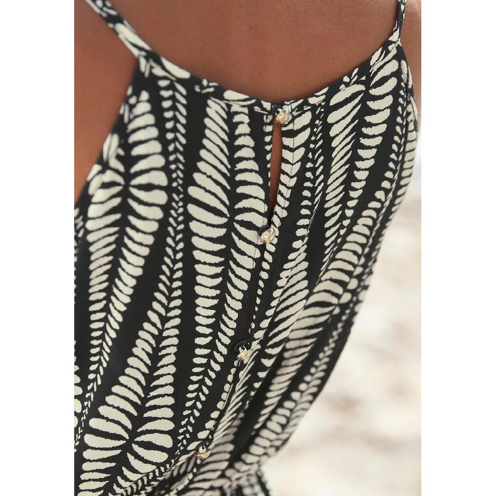 LASCANA Maxikleid aus gewebter Viskose im Alloverprint luftiges Sommerkleid 50% Rabatt mit kostenlosem Versand