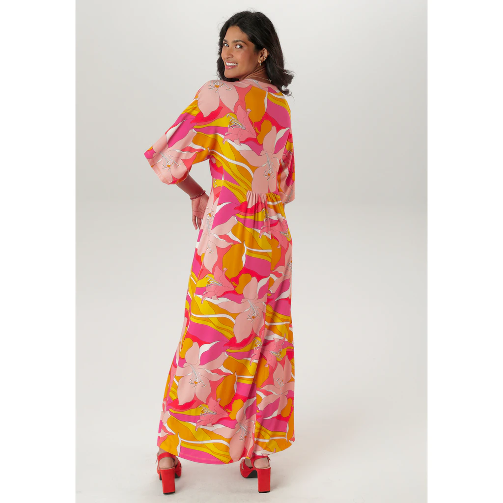 Aniston SELECTED Maxikleid mit weiten 3/4-langen Ärmeln - NEUE KOLLEKTION Kostenloser Versand international