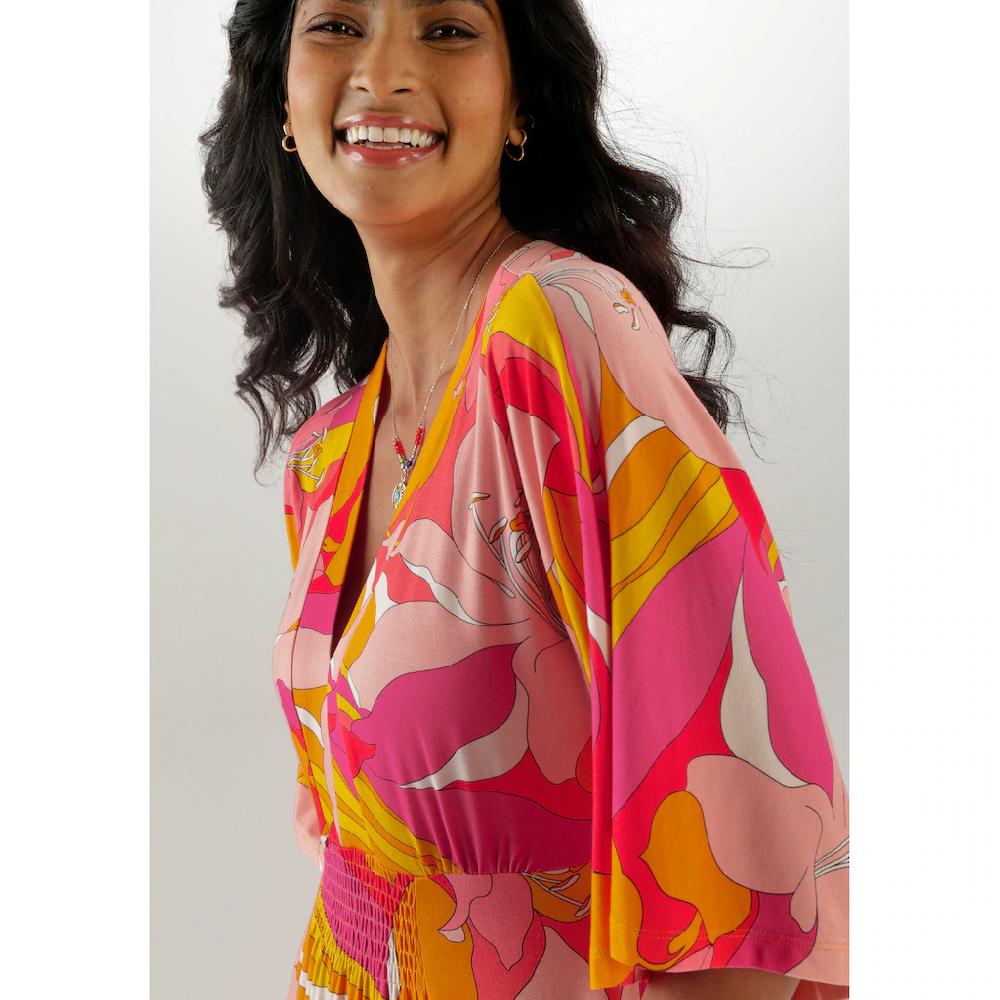 Aniston SELECTED Maxikleid mit weiten 3/4-langen Ärmeln - NEUE KOLLEKTION Kostenloser Versand international