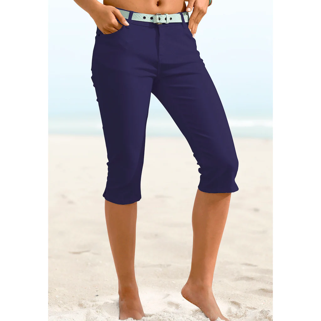 Beachtime 3/4-Hose mit Elasthan Caprihose Sommerhose